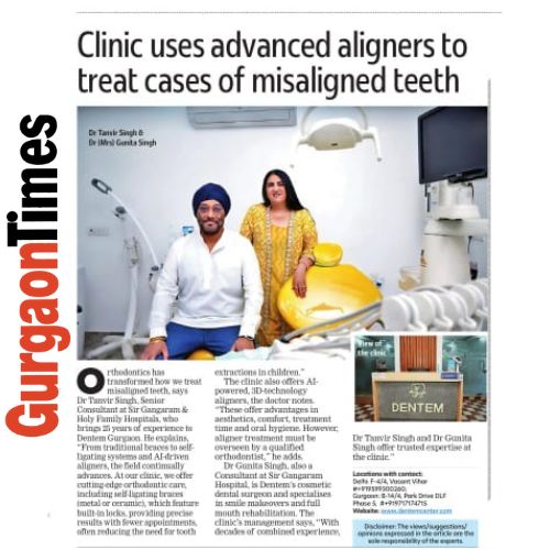 Dentem Gurugram featured in Gurgaon Times